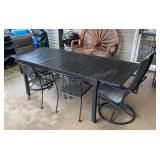 Large Metal Patio Table With 6 Chairs