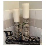 Decorative Candles & Believe Sign