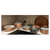 Copper Finished Pots & Pans
