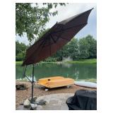 Hand Crank Umbrella With Base 8ft Across