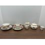 Antique china cups, saucers, cream and sugar