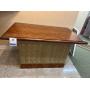 Theodore Alexander wood and leather bar