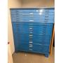 Large metal map cabinet