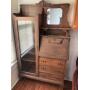 Antique oak side by side 41" wide 70 " tall