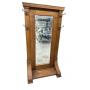 Antique oak hall tree mirror