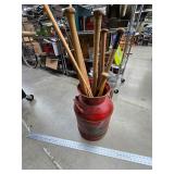 Milk can and contents