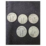 5 silver quarters
