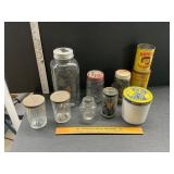 Vintage jars and tins