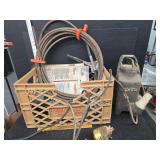 Milk crate and contents