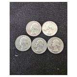 5 silver quarters