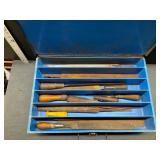 Metal box with files