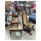 Rocker,vanity stool and chair