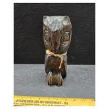 Carved wood owl