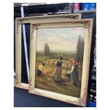 Picture on board and a frame