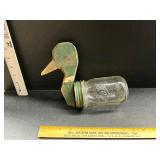 Jar with duck head