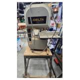 Delta bandsaw on rolling table