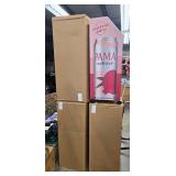 5 rolling Pama seltzer racks
