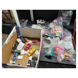 Die cast cars and tools