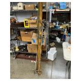 Vintage skis with poles