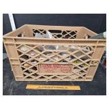 Milk crate and contents