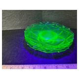 4 uranium glass plates