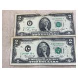 2-2 dollar bills