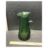 Green glass pitcher