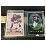2 Jimmy Brown football cards
