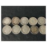 10 Eisenhower silver dimes