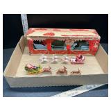 Vintage Santaï¿½s and reindeer