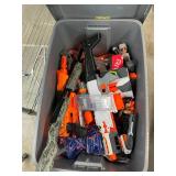 Large tote of Nerf guns