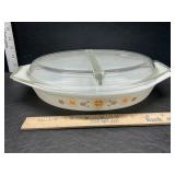 Pyrex divided dish with lid