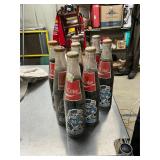 8 Carolina Tar Heels coke bottles