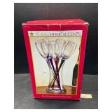 Toasting flutes and holder