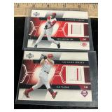 Ken Griffey jr and Jim Thome jersey cards