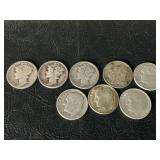 8 silver dimes