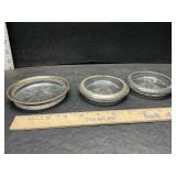 Sterling silver trimmed coasters