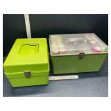 Sewing boxes and contents