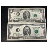 2-2 dollar bills
