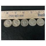 5 silver quarters