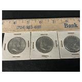 3 1960 Franklin half dollars