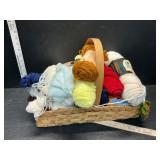 Basket with yarn