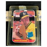 Mark McGwire rookie card