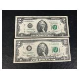 2-2 dollar bills