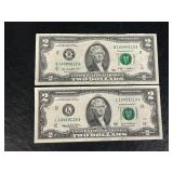 2-2 dollar bills
