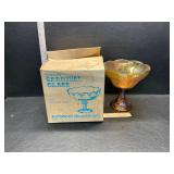 Carnival glass dish
