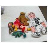 Beanie Babies and doll