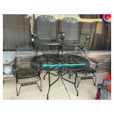 Wrought iron table with 4 chairs