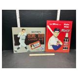 2 metal signs