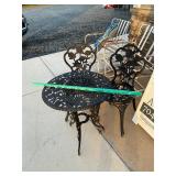 Cast aluminum table and chairs